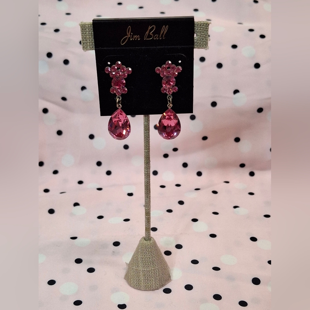 Pink Drop Earrings